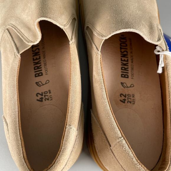 Birkenstock Oswego Men\'s EU 42 US 9 Biege Suede Slip On Shoes Casual Loafer NEW main image 8